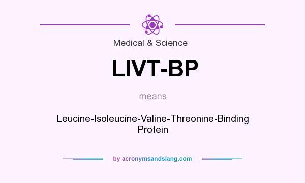 What does LIVT-BP mean? It stands for Leucine-Isoleucine-Valine-Threonine-Binding Protein