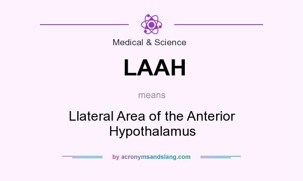 What does LAAH mean? It stands for Llateral Area of the Anterior Hypothalamus