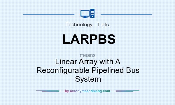 What does LARPBS mean? It stands for Linear Array with A Reconfigurable Pipelined Bus System