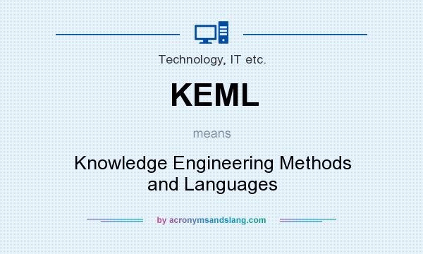 What does KEML mean? It stands for Knowledge Engineering Methods and Languages