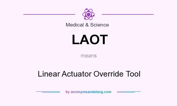 What does LAOT mean? It stands for Linear Actuator Override Tool