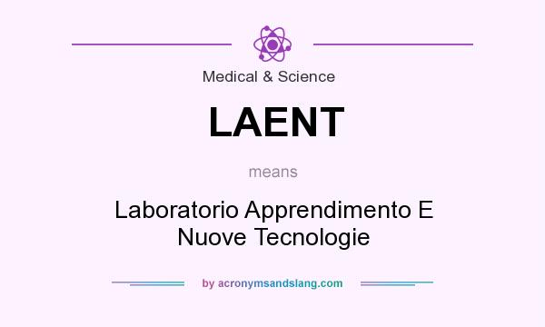 What does LAENT mean? It stands for Laboratorio Apprendimento E Nuove Tecnologie
