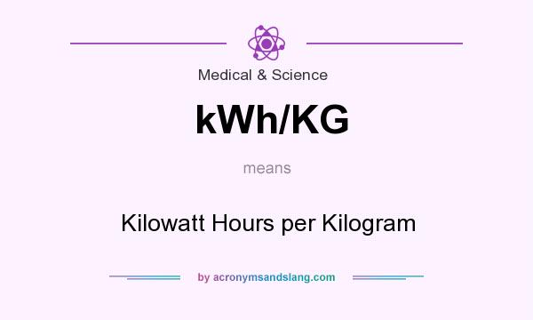 What does kWh/KG mean? It stands for Kilowatt Hours per Kilogram