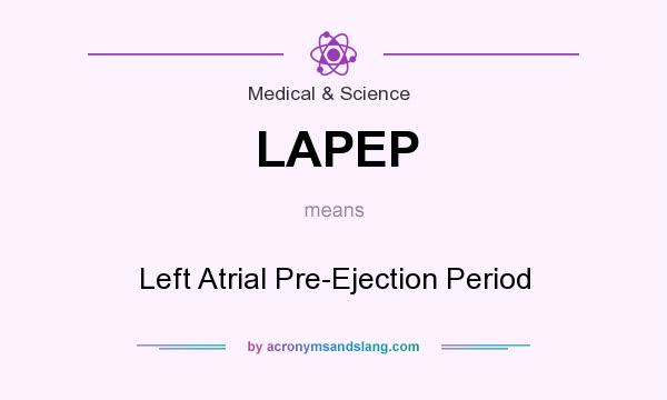 What does LAPEP mean? It stands for Left Atrial Pre-Ejection Period