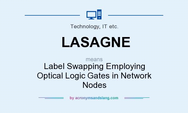 What does LASAGNE mean? It stands for Label Swapping Employing Optical Logic Gates in Network Nodes