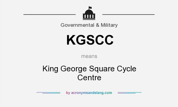 What does KGSCC mean? It stands for King George Square Cycle Centre