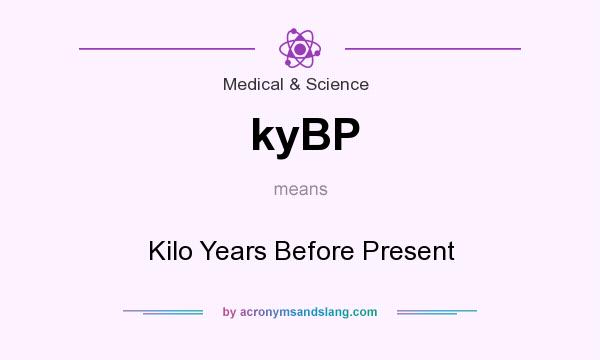 What does kyBP mean? It stands for Kilo Years Before Present