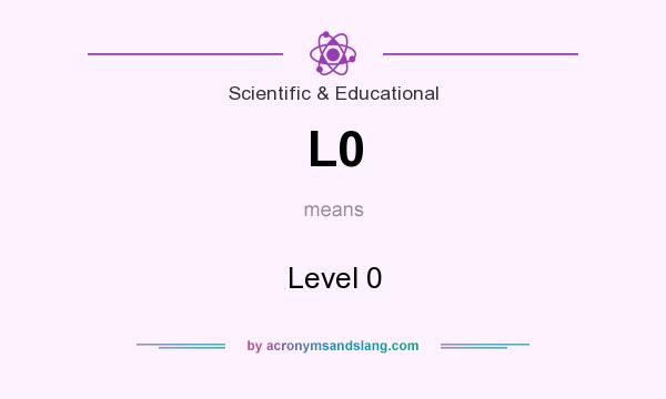 What does L0 mean? It stands for Level 0