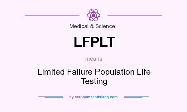 What does LFPLT mean? It stands for Limited Failure Population Life Testing