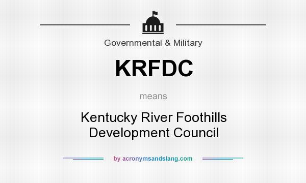What does KRFDC mean? It stands for Kentucky River Foothills Development Council