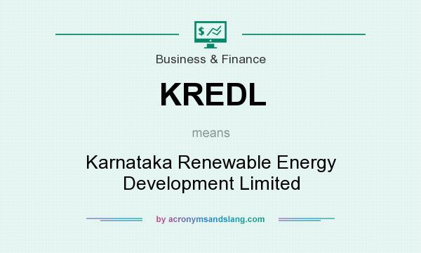 What does KREDL mean? It stands for Karnataka Renewable Energy Development Limited