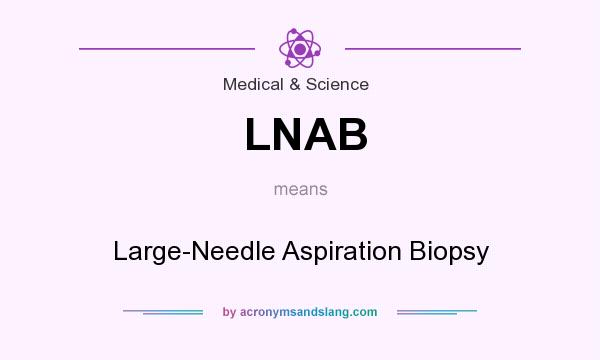 What does LNAB mean? It stands for Large-Needle Aspiration Biopsy