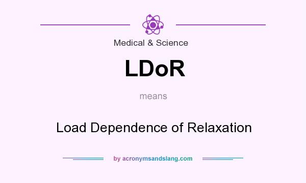 What does LDoR mean? It stands for Load Dependence of Relaxation