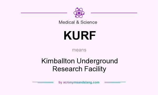 What does KURF mean? It stands for Kimballton Underground Research Facility
