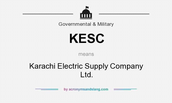 What does KESC mean? It stands for Karachi Electric Supply Company Ltd.