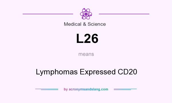 What does L26 mean? It stands for Lymphomas Expressed CD20