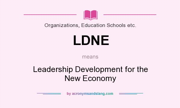 What does LDNE mean? It stands for Leadership Development for the New Economy