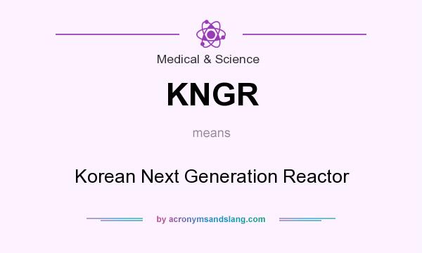 What does KNGR mean? It stands for Korean Next Generation Reactor