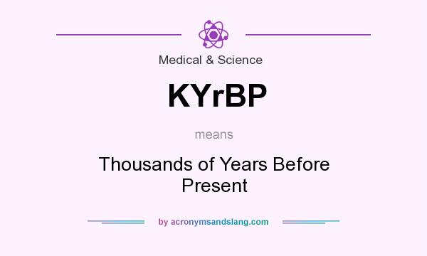 What does KYrBP mean? It stands for Thousands of Years Before Present