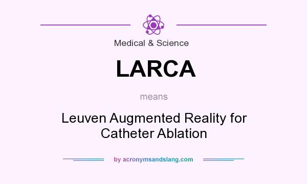 What does LARCA mean? It stands for Leuven Augmented Reality for Catheter Ablation