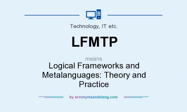 What does LFMTP mean? It stands for Logical Frameworks and Metalanguages: Theory and Practice