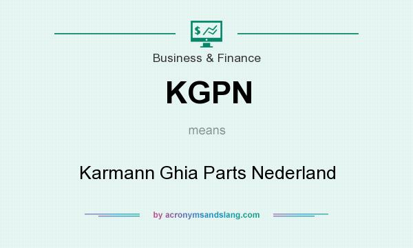 What does KGPN mean? It stands for Karmann Ghia Parts Nederland