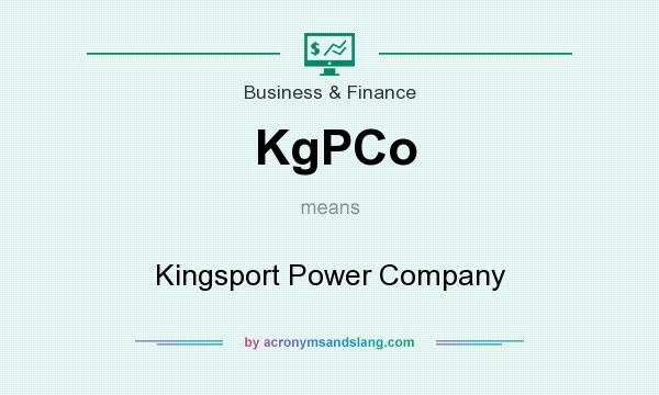 What does KgPCo mean? It stands for Kingsport Power Company