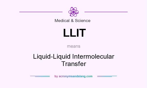 What does LLIT mean? It stands for Liquid-Liquid Intermolecular Transfer