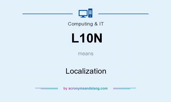 What does L10N mean? It stands for Localization