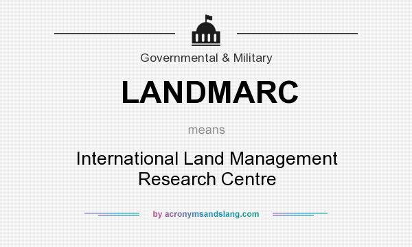 What does LANDMARC mean? It stands for International Land Management Research Centre