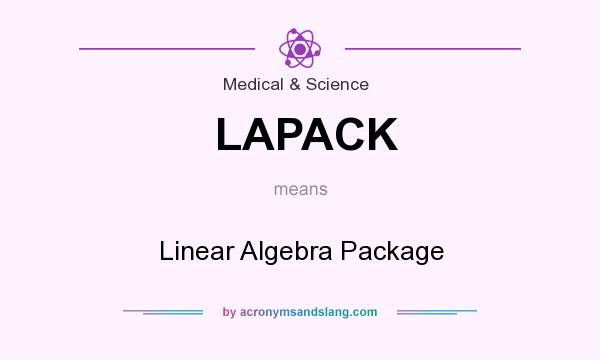 What does LAPACK mean? It stands for Linear Algebra Package