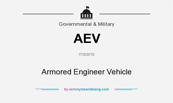 What does AEV mean? It stands for Armored Engineer Vehicle