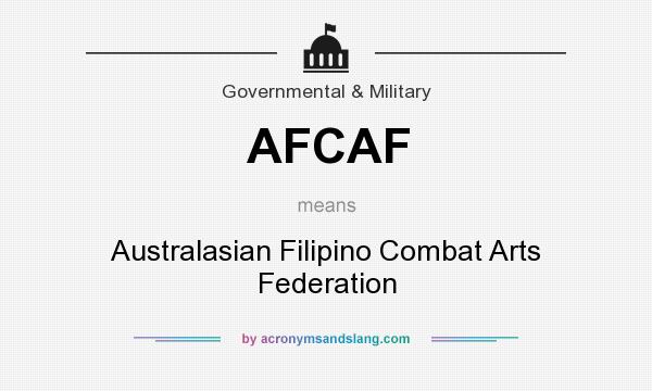 What does AFCAF mean? It stands for Australasian Filipino Combat Arts Federation