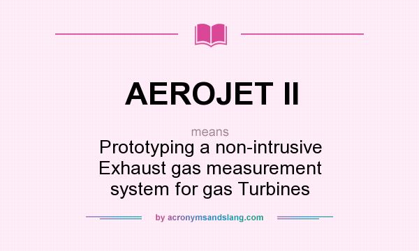 What does AEROJET II mean? It stands for Prototyping a non-intrusive Exhaust gas measurement system for gas Turbines