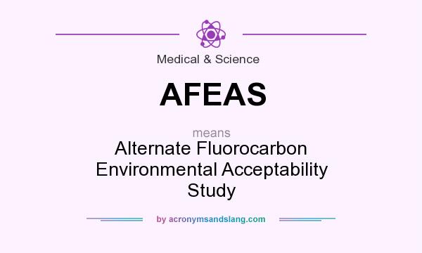 What does AFEAS mean? It stands for Alternate Fluorocarbon Environmental Acceptability Study