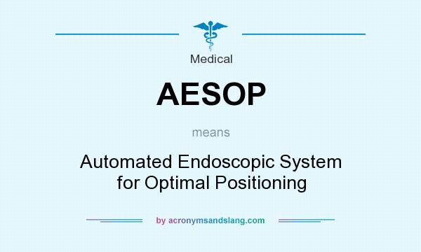What does AESOP mean? It stands for Automated Endoscopic System for Optimal Positioning