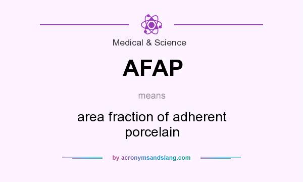 What does AFAP mean? It stands for area fraction of adherent porcelain
