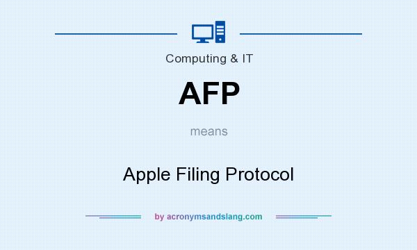 What does AFP mean? It stands for Apple Filing Protocol
