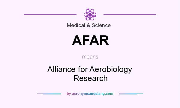 What does AFAR mean? It stands for Alliance for Aerobiology Research