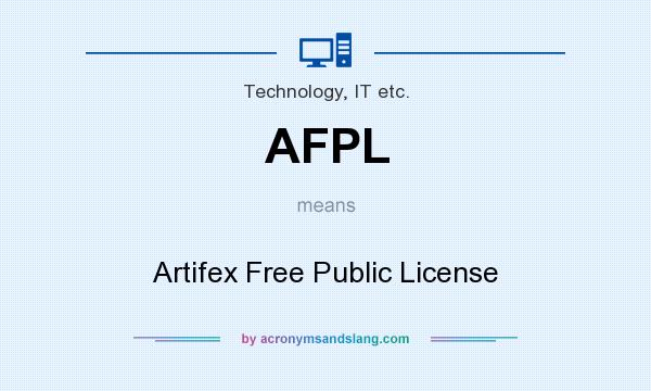 What does AFPL mean? It stands for Artifex Free Public License