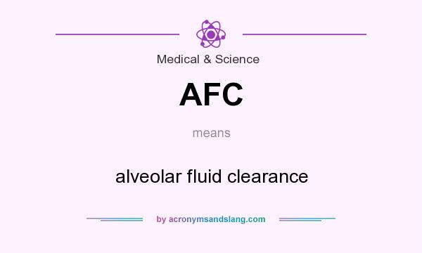 What does AFC mean? It stands for alveolar fluid clearance