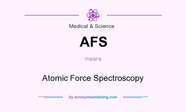 What does AFS mean? It stands for Atomic Force Spectroscopy