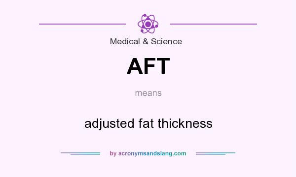 What does AFT mean? It stands for adjusted fat thickness