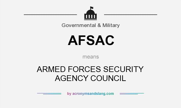 What does AFSAC mean? It stands for ARMED FORCES SECURITY AGENCY COUNCIL