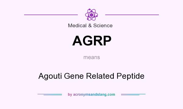 What does AGRP mean? It stands for Agouti Gene Related Peptide