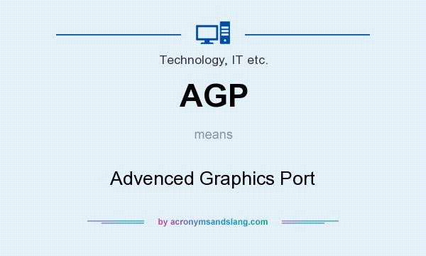 What does AGP mean? It stands for Advenced Graphics Port