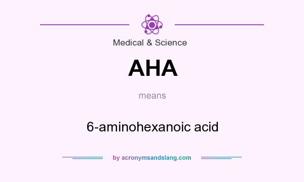 What does AHA mean? It stands for 6-aminohexanoic acid