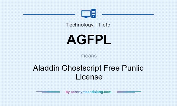 What does AGFPL mean? It stands for Aladdin Ghostscript Free Punlic License