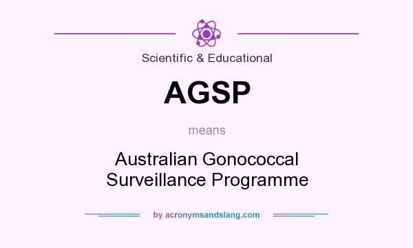 What does AGSP mean? It stands for Australian Gonococcal Surveillance Programme