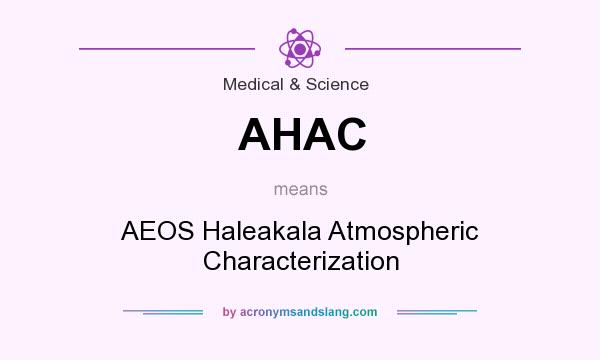 What does AHAC mean? It stands for AEOS Haleakala Atmospheric Characterization